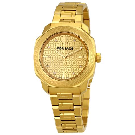 versace gold watch dylos|Versace Women's Swiss Dylos Diamond Accent Gold Ion.